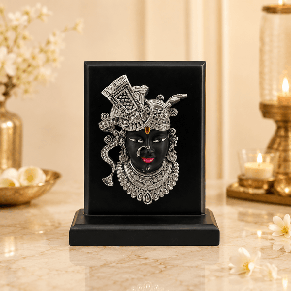 Shreenath Ji Silver MDF Resin Frame