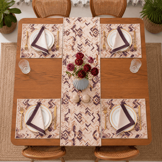 Dining Table Linen Set - Traditional Dhurrie