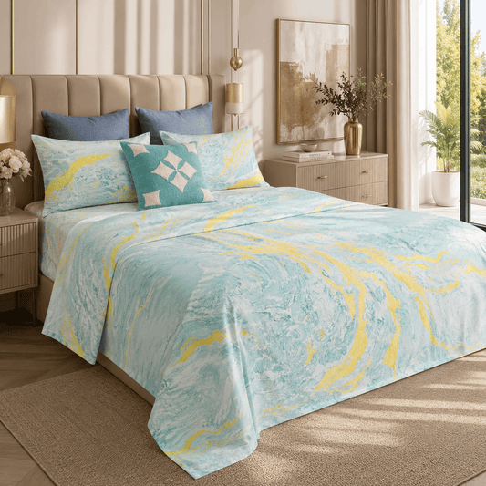 Premium Double Bed Quilt - Ivory Floral