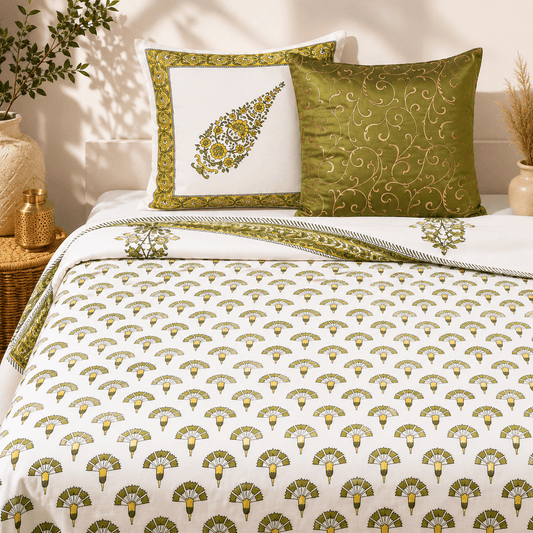 Jaipur Heritage Cotton Bedsheet with Cushion Covers