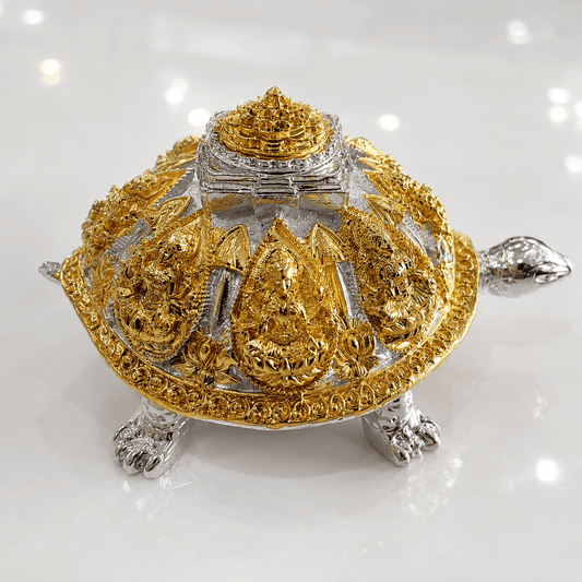 Gold & Silver Vastu Turtle Showpiece