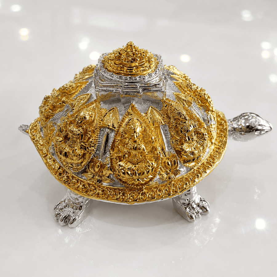 Gold & Silver Vastu Turtle Showpiece