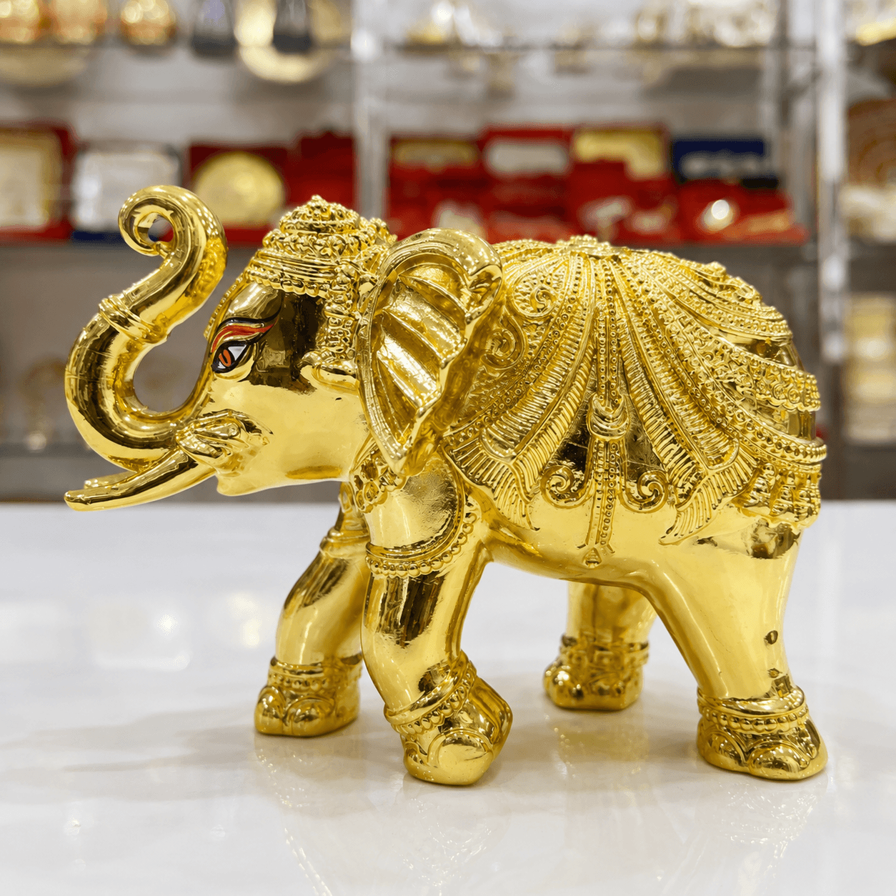 Golden Elephant Showpiece