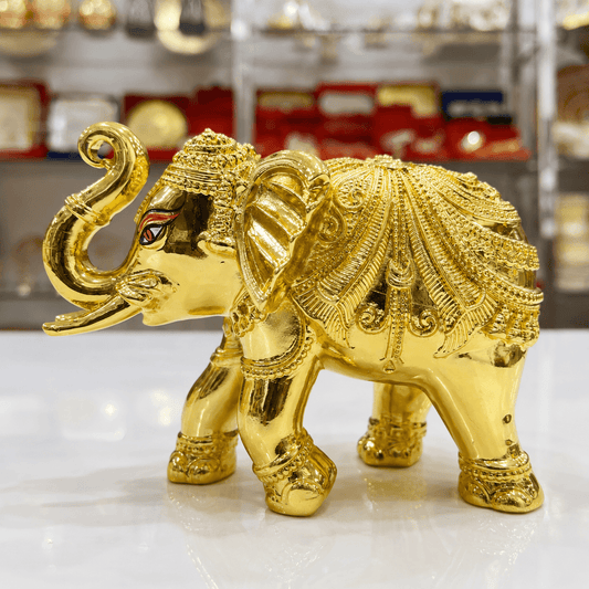 Golden Elephant Showpiece