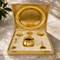 7-Piece Golden Laxmi-Ganesha Pooja Thali Set