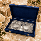 3-Piece Silver Crystal Bowl & Tray Gift Set