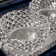 3-Piece Silver Crystal Bowl & Tray Gift Set