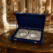 3-Piece Silver Crystal Bowl & Tray Gift Set