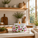 Pichwai Lotus Design Decorative Storage Jar