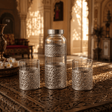 3-Piece Decorative Glass Water Bottle Gift Set