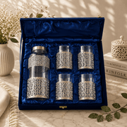 5-Piece Decorative Glass Water Bottle & Glass Gift Set