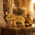24K Gold Electroplated Vastu Elephant Idol