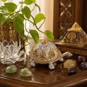 Dual-Tone Vastu Tortoise with Shree Yantra & Ashtalakshmi