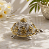 Dual-Tone Vastu Tortoise with Shree Yantra & Ashtalakshmi