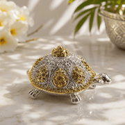 Dual-Tone Vastu Tortoise with Shree Yantra & Ashtalakshmi