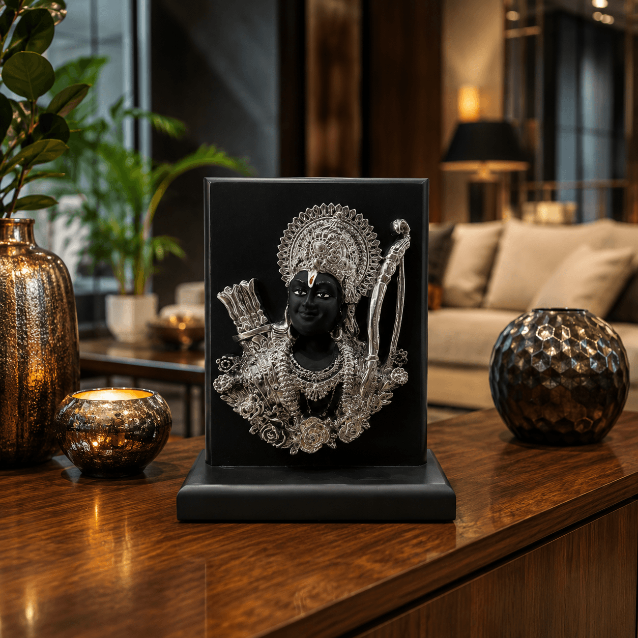 Ram Ji Silver MDF Resin Frame