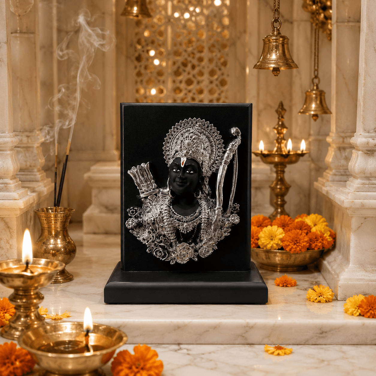 Ram Ji Silver MDF Resin Frame