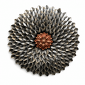 Multi-Color Floral Metal Wall Art with LED
