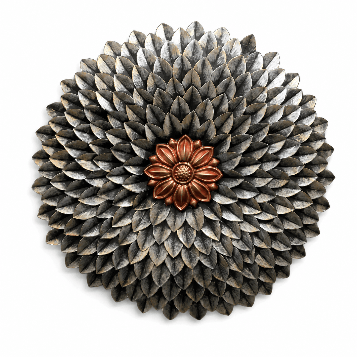 Multi-Color Floral Metal Wall Art with LED