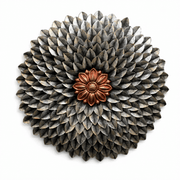 Multi-Color Floral Metal Wall Art with LED
