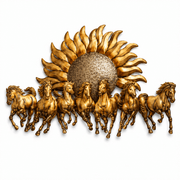 Seven Running Horses Metal Wall Art with LED