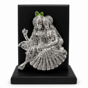Silver-Plated Radha Krishna