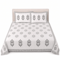 Premium Percale Cotton Fitted Bedsheet Set - Paisley Print