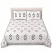 Premium Percale Cotton Fitted Bedsheet Set - Paisley Print