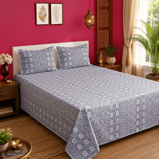 Quilted Bed Cover Set - Ivory Bloom