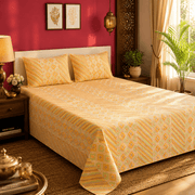 Quilted Bed Cover Set - Yellow Blossom