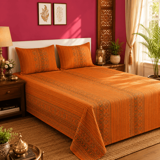 Quilted Bed Cover Set - Yellow Floral
