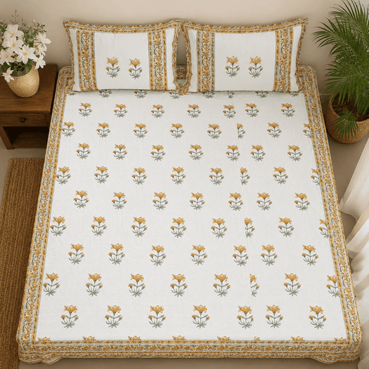 Quilted Bed Cover Set - Pink Blossom