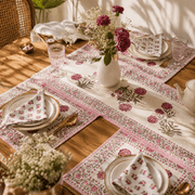 Dining Table Linen Set - Pink Blossom