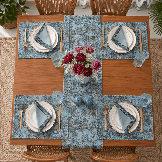 Dining Table Linen Set - Blue Kilim
