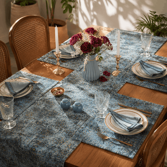 Dining Table Linen Set - Blue Kilim