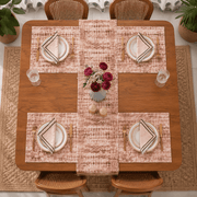 Dining Table Linen Set - Grey Geometric