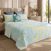 Premium Double Bed Quilt - Ivory Floral