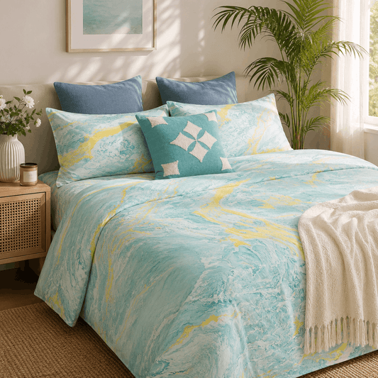 Premium Double Bed Quilt - Ivory Floral