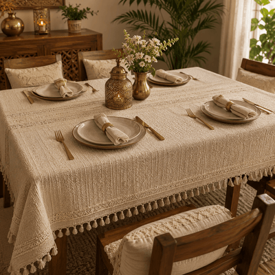 Premium Thick Textured Cotton Table Covers