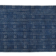 Hand Block Printed Dhurrie - Blue Floral