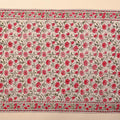 Hand Block Printed Dhurrie - Grey Geometric