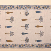 Hand Block Printed Dhurrie - Mustard Bloom
