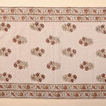Hand Block Printed Dhurrie - Ivory Garden