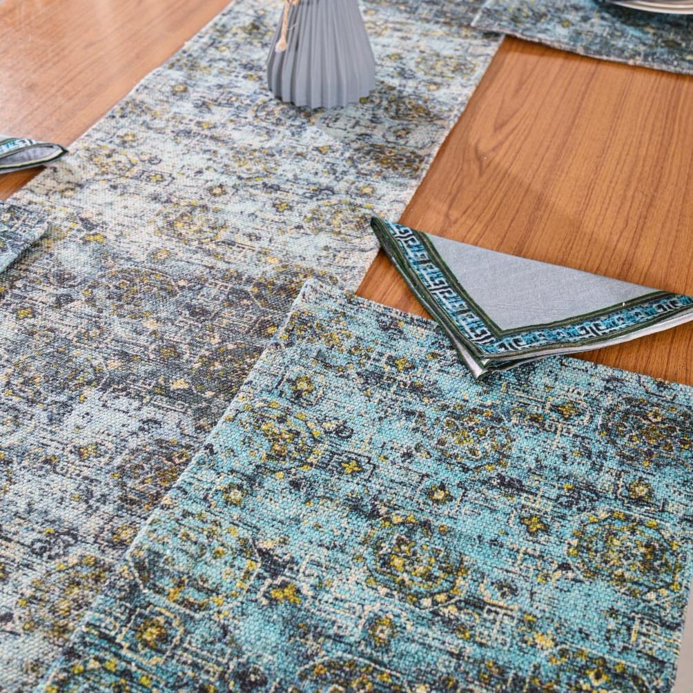 Dining Table Linen Set - Blue Kilim