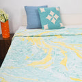 Premium Double Bed Quilt - Ivory Floral