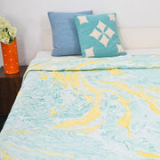Premium Double Bed Quilt - Ivory Floral