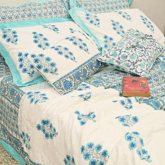 Premium Double Bed Quilt - Rose Bloom