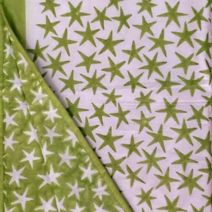Premium Block Printed Dohar - Cream Garden
