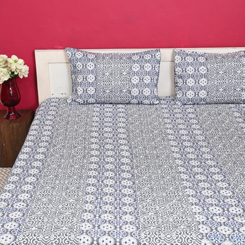 Quilted Bed Cover Set - Ivory Bloom