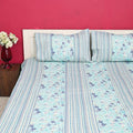 Quilted Bed Cover Set - Grey Floral